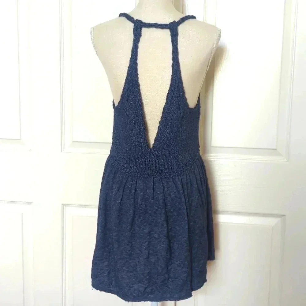 Free People Marled Knit Sweater Halter Top Tunic - Picture 8 of 10